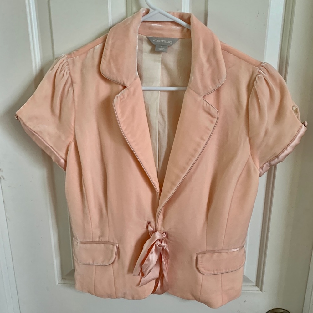Janeville Pink Velour Blazer Size 6